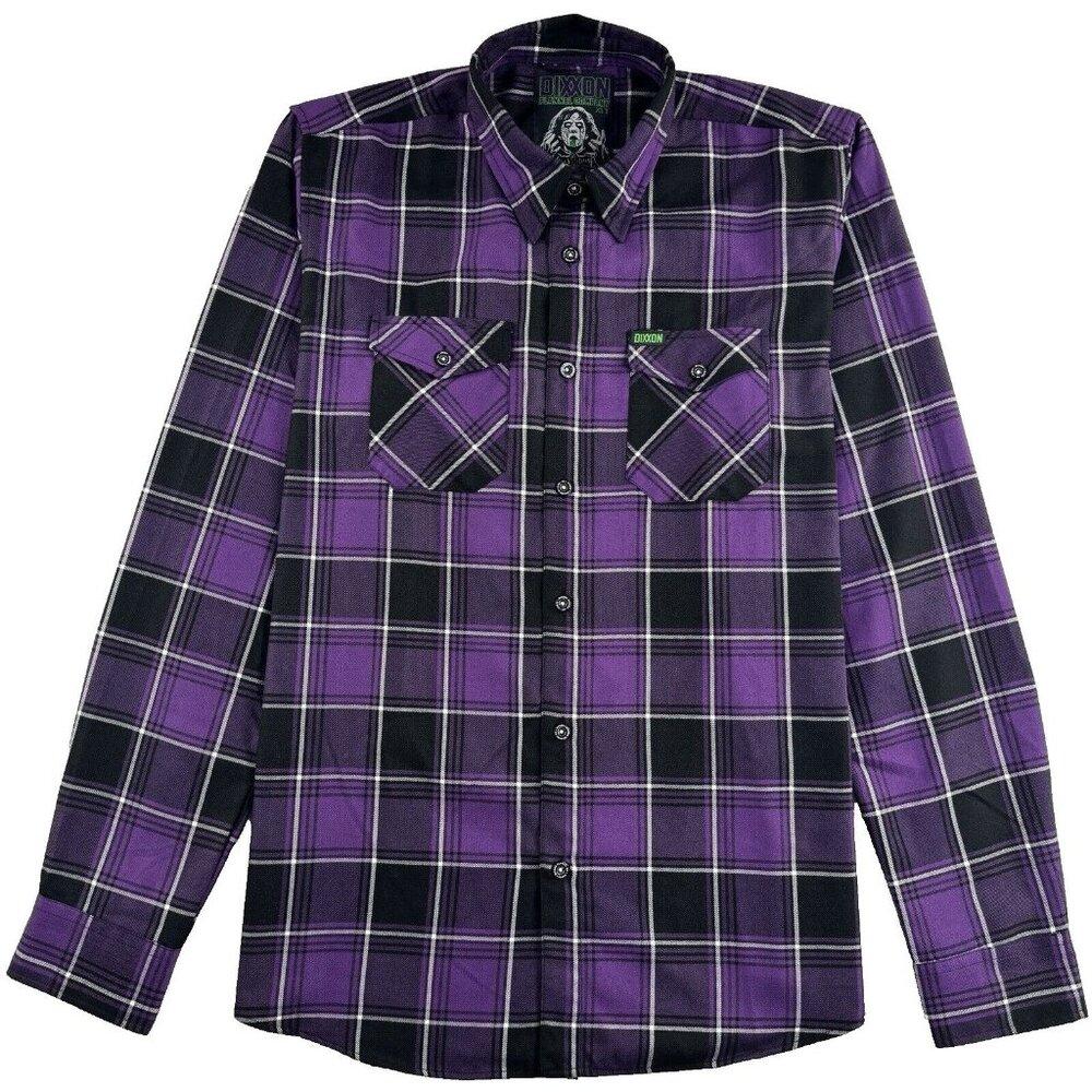 Dixxon Flannel Shirt Men’s XLT The Regan Purple Plaid Horror Rare The Exorcist